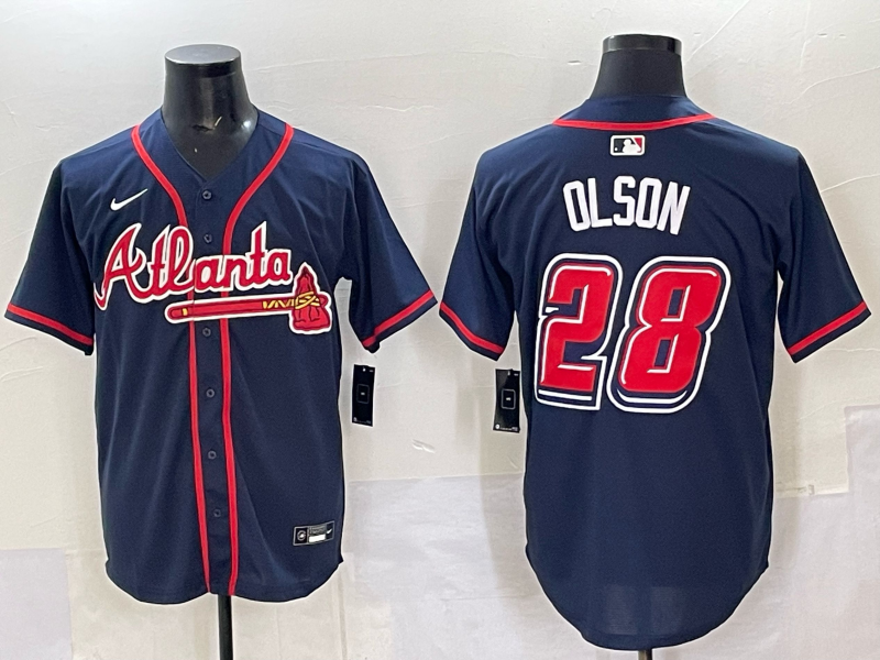 Men Atlanta Braves #28 Olson blue Nike 2025 MLB Jersey style 0034->atlanta braves->MLB Jersey